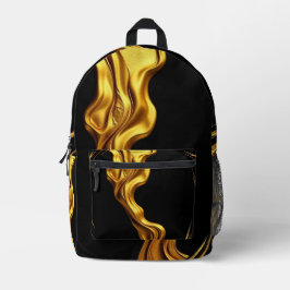 Mochila Impresa Achempong Swirl Liquid Gold Black Monochrome  