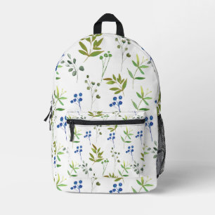Mochila Impresa Acuarela floral cúrcuta