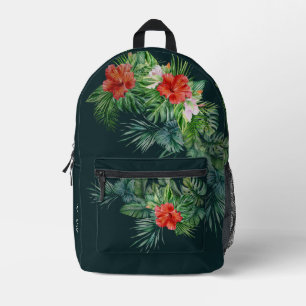 Mochila Impresa Acuarela Floral Tropical AÑADIR NOMBRE
