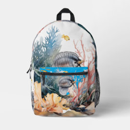 Mochila Impresa Acuario de pintura marina