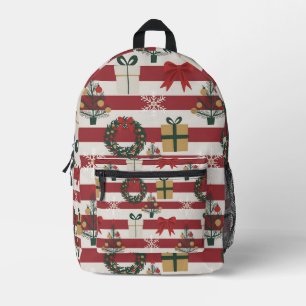 Mochila Impresa AD 004 - patrón gráfico digital de Navidad