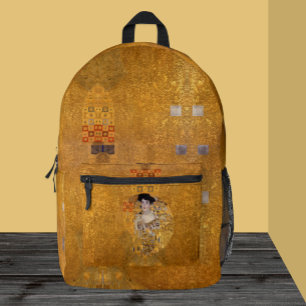 Mochila Impresa Adele, Lady in Gold de Gustav Klimt, Vintage