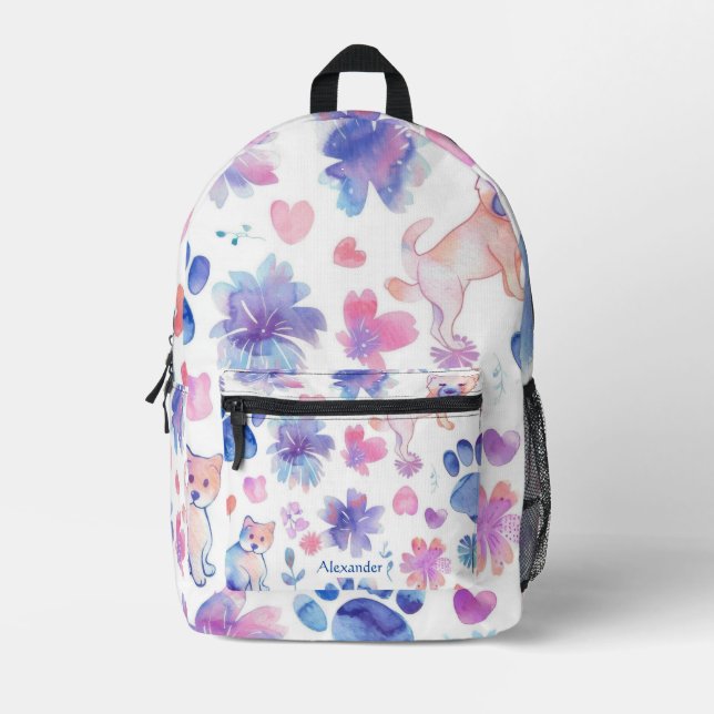 Mochila Impresa Adorable Custom Puppy  (Anverso)