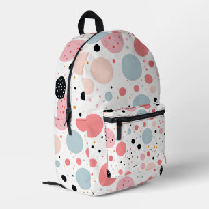Mochila Impresa Adorable patrón de lunares blancos