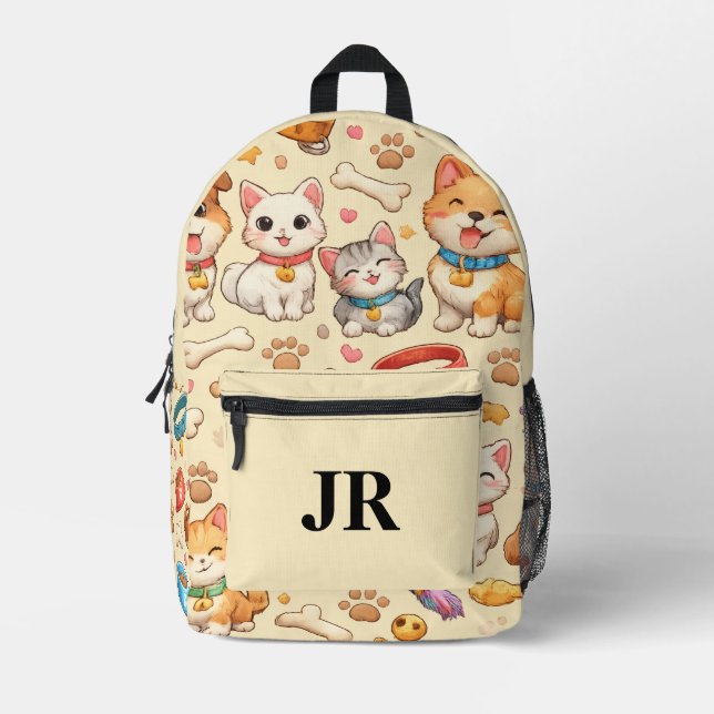 Mochila Impresa  adorable pets (Anverso)