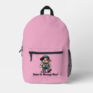 Mochila Impresa Adorable Ropa Urbana Personalizada Bulldog Tricolo