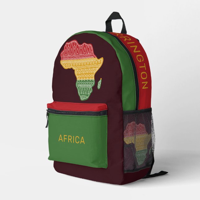 Mochila Impresa África de nombres personalizados (Esquina derecha trasera )
