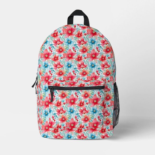 Mochila Impresa Agradable Bouquet Ranya Pattern-65292 (Anverso)
