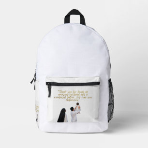 Mochila Impresa Agradecimiento al esposo y padre