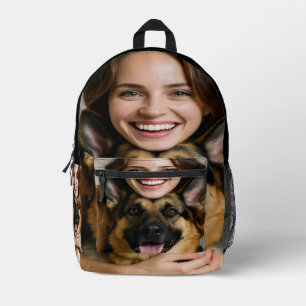 Mochila Impresa Agregar foto de Pastor Alemán Personalizar