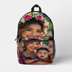 Mochila Impresa Agregar Hermosa Foto de Bebé Personalizar