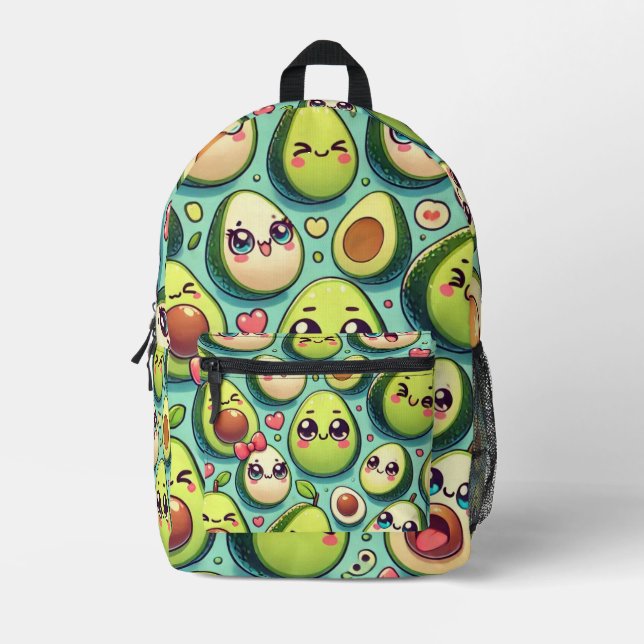 Mochila Impresa Aguacates Adorables (Anverso)