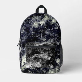 Mochila Impresa Aguas que caen en blanco y negro