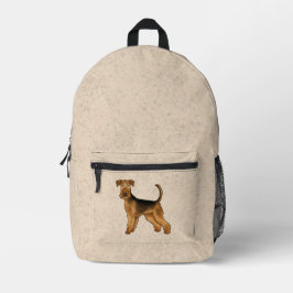 Mochila Impresa Airedale Terrier Perro de Dibujos Animados Bonito