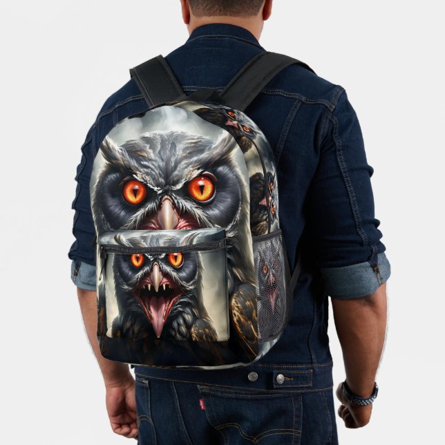 Mochila Impresa "Alas Pesadillas: La Lechuza de Vampiro Falgada" (Insitu (Modelo))