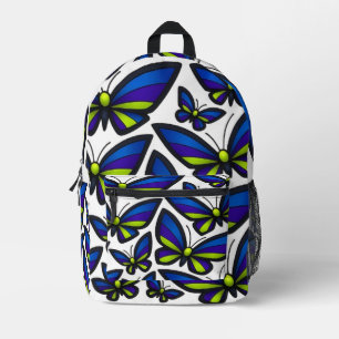 Mochila Impresa Alas verdes moradas azules ahora