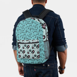 MOCHILA IMPRESA ÁLBUMES Y ZAPATOS TEMÁTICOS DEL BLUE & PINK RETRO 