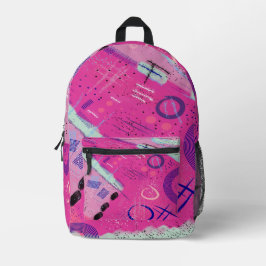 Mochila Impresa Alegría Magenta