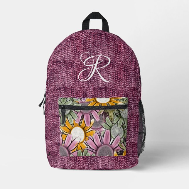 Mochila Impresa Alfabetización divertida con estilo de escritura d (Anverso)