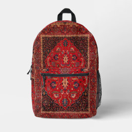 Mochila Impresa Alfombra roja persa de Mashhad