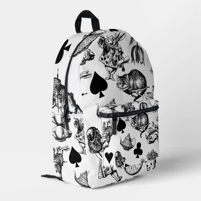 Mochila Impresa Alice White Rabbit Wonderland Classic (Esquina izquierda trasera)