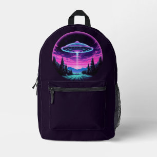 Mochila Impresa Alien Spaceship Retro Futurista
