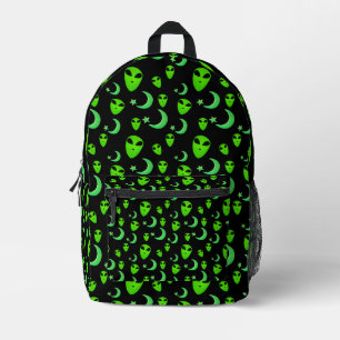 Mochila Impresa Alienígenas brillantes, luna creciente y estrellas