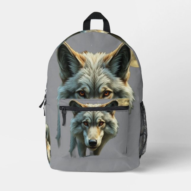 Mochila Impresa „Alpha-Wolf – König der Wildnis“ (Anverso)