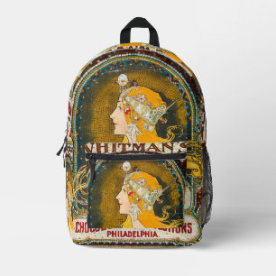 Mochila Impresa Alphonse Mucha vincula el anuncio de Whitman