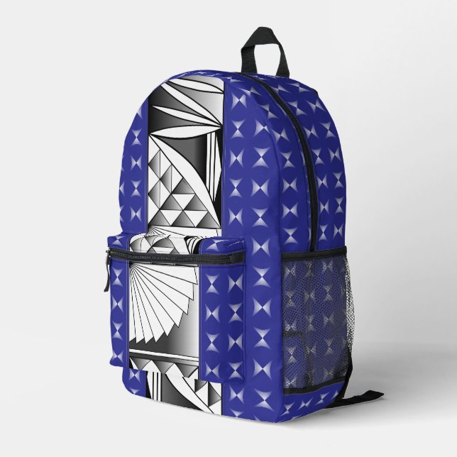 Mochila Impresa Amanecer del sudoeste en azul profundo (Esquina derecha trasera )