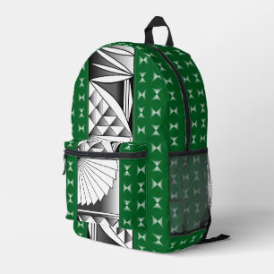 Mochila Impresa Amanecer del sudoeste en verde