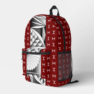 Mochila Impresa Amanecer del Suroeste en rojo profundo