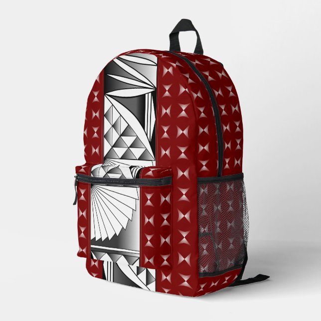 Mochila Impresa Amanecer del Suroeste en rojo profundo (Esquina derecha trasera )