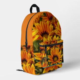 Mochila Impresa Amante de la planta de flores amarillas de girasol