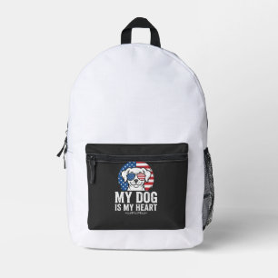 Mochila Impresa Amante de los Perros Mi Perro Es Mi Corazón