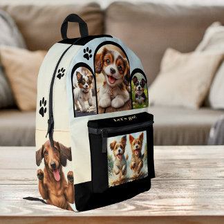 Mochila Impresa Amante de Perros Adorables Tus Fotos