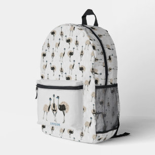 Mochila Impresa Amantes de las aves de Emus Personalizados