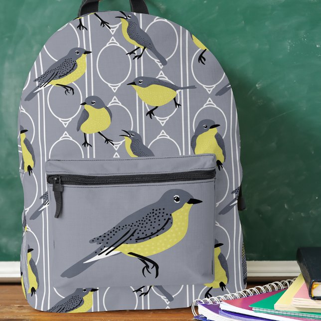 Mochila Impresa Amantes del pájaro guerrero de Kirtland adoran el  (Subido por el creador)