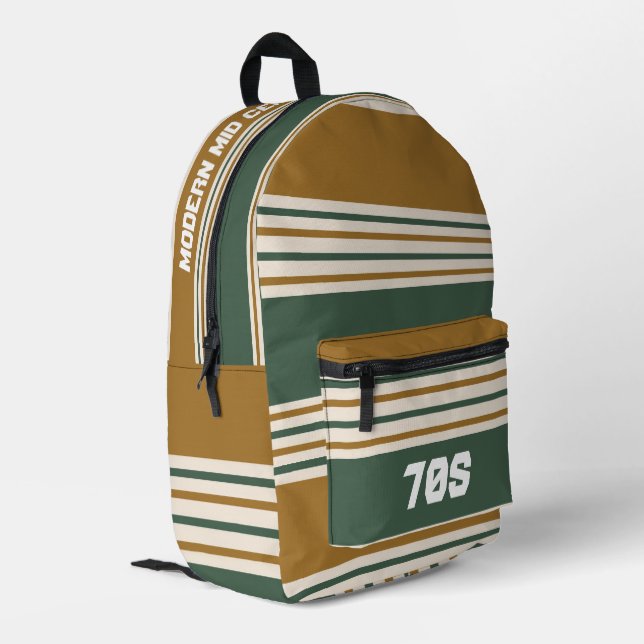 Mochila Impresa Amantes del personalizado retro rayas de los años  (Esquina izquierda trasera)