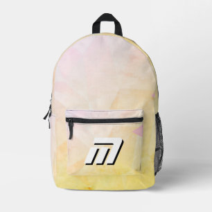 Mochila Impresa Amarillo Mantequilla Rosa Polvoriento Monograma Ge
