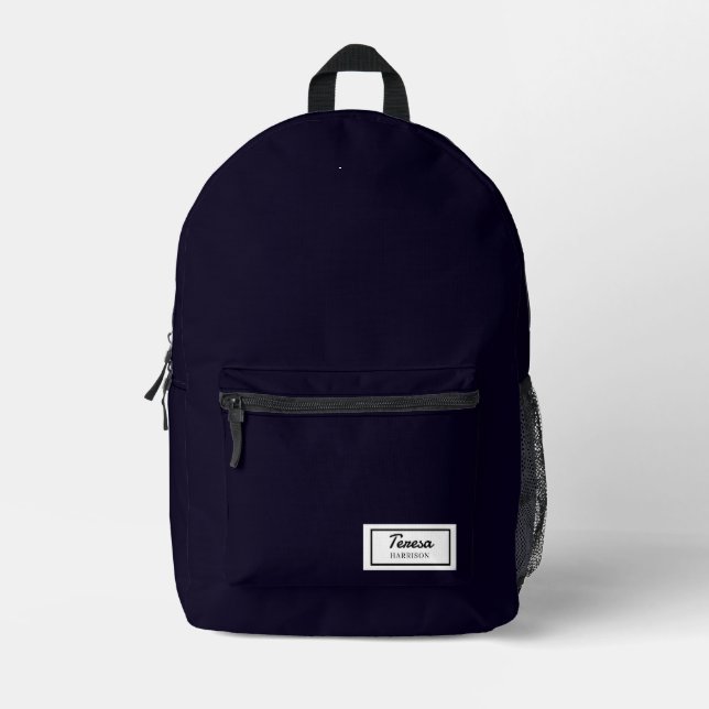 Mochila Impresa American Nostalgia | Classic Minimal Blue Design (Anverso)