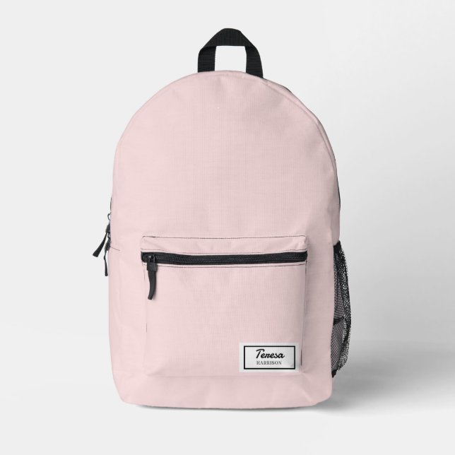 Mochila Impresa American Nostalgia | Classic Minimal Pink Design (Anverso)