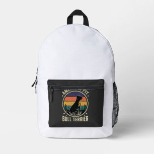 Mochila Impresa American Pit Bull Terrier Perro Atardecer Vintage