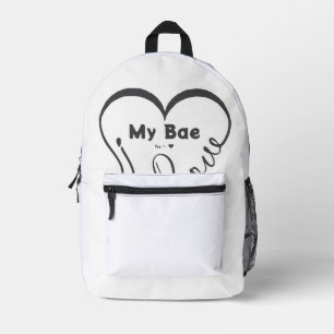 Mochila Impresa Amo a mi Bae • Tú = ♥