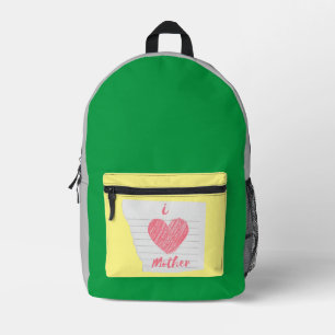 Mochila Impresa amo a mi madre