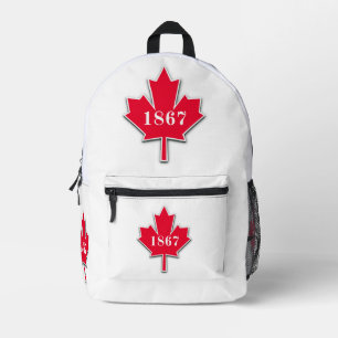 Mochila Impresa AMO Canadá - Hojas de arce rojas - Este 1867