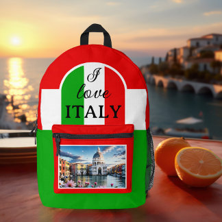 Mochila Impresa Amo la foto de Italia