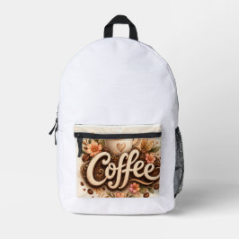 Mochila Impresa Amor por el Café Floral