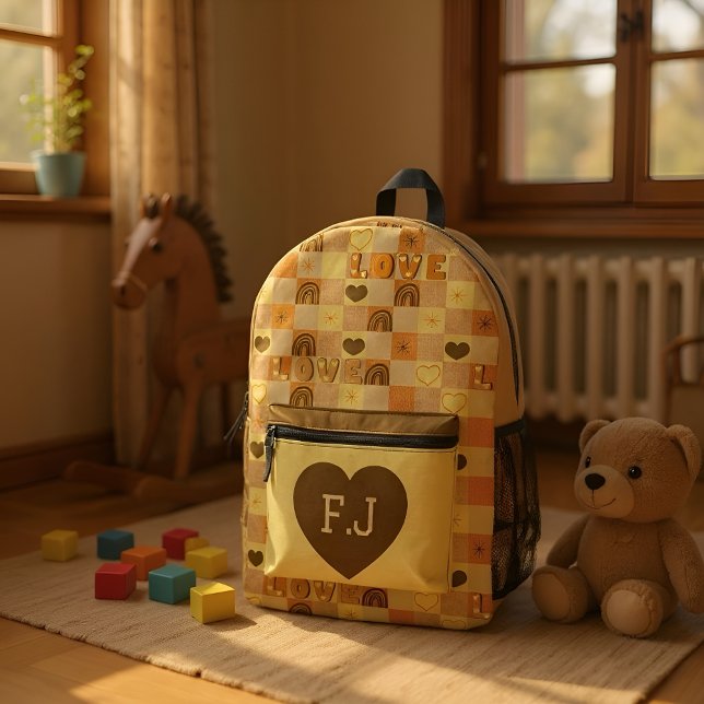 Mochila Impresa Amor y arcos amarillos (Subido por el creador)