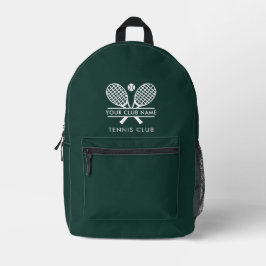 Mochila Impresa Añadir nombre de club de tenis Personalizado del e